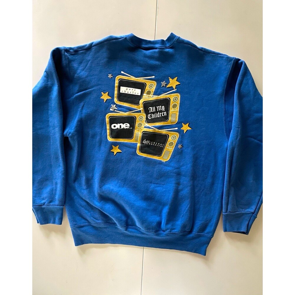 Walt Disney World Super Soap Weekend 1998 Blue Sweatshirt, Unisex Adult XL